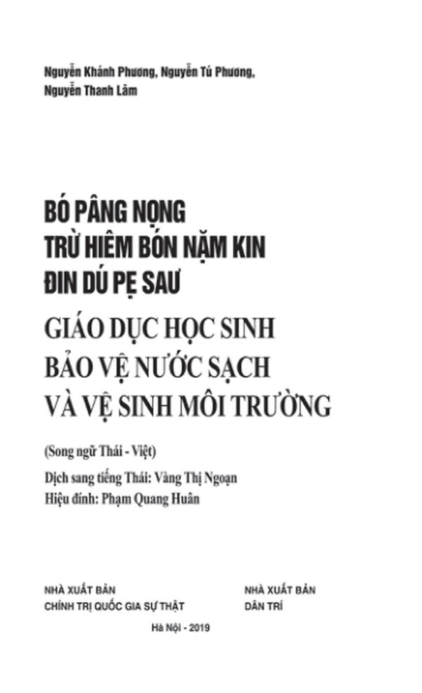 Giáo Dục Học Sinh Bảo Vệ Nước Sạch Và Vệ Sinh Môi Trường (Song Ngữ Thái - Việt) 1
